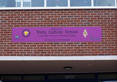 Trinity Catholic School Signs With Aluminium Composite Warwick