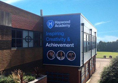 Haywood Academy Building Wrap Signs Express Stoke