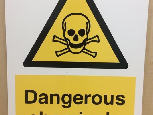 Dangerous Chemicals Sign Leicester
