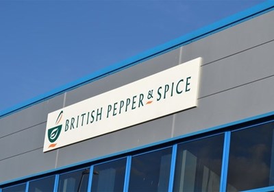 British Pepper Aluminium Tray Sign Brackmills Northampton