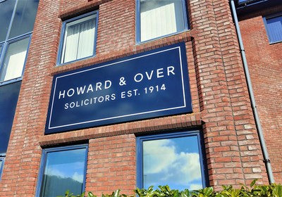 Printed Vinyl Detail Applied To Tray Fascia Sign For Howard & Over Marsh Mills Plymouth.