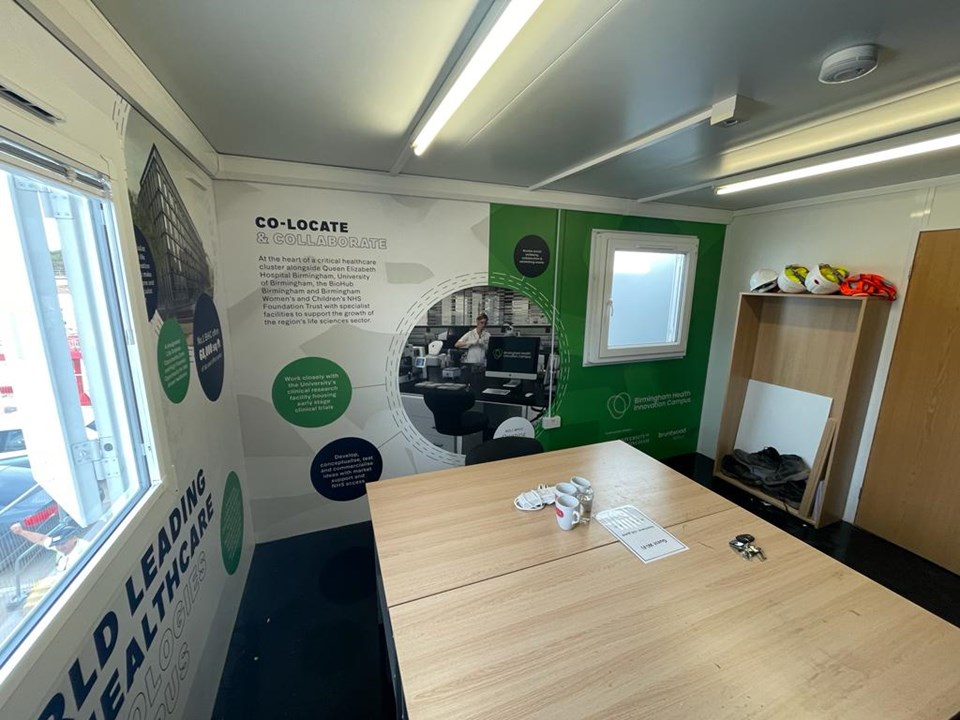 Printed Wall Graphics Portakabin Bruntwood Scitech Signs Express Birmingham 4