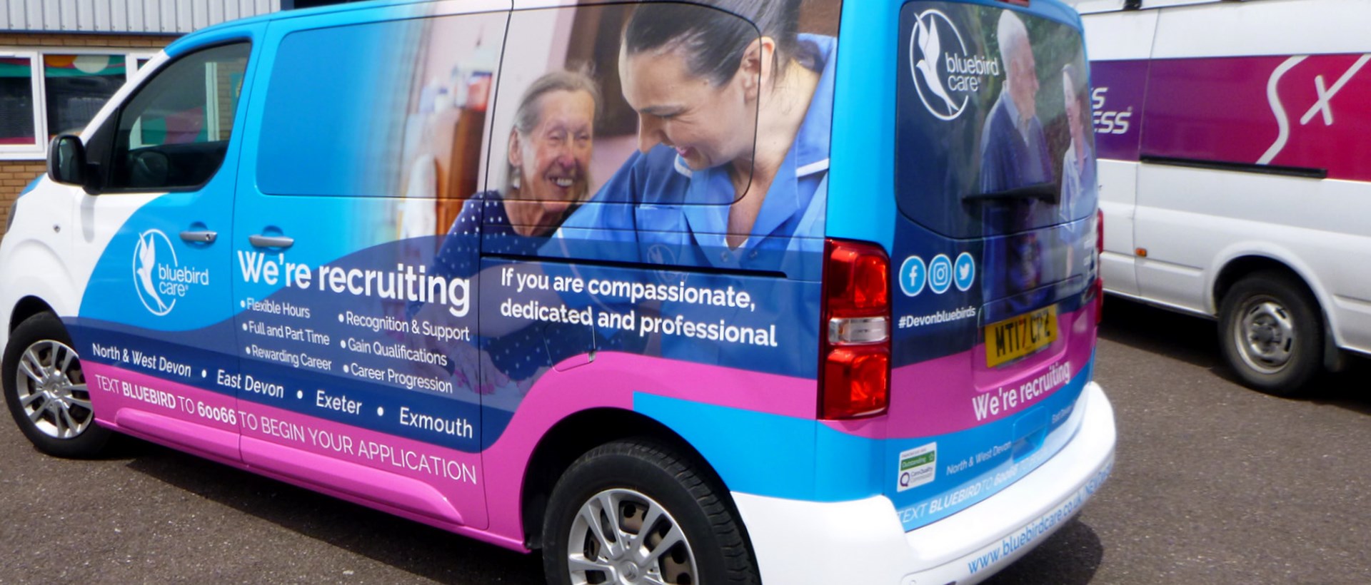 Full Vehicle Wrap On A Citroen Space Tourer For Bluebird Care, Exeter