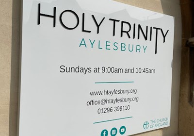 Aluminium Sign Tray For Our Customer @ Holy Trinity Church By Signs Express Aylesbury