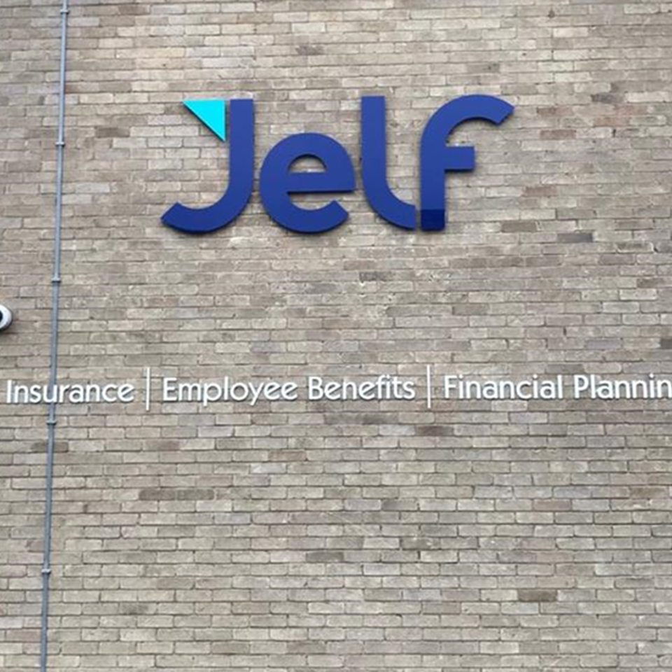 Exterior Office Sign For Jelf In Yate