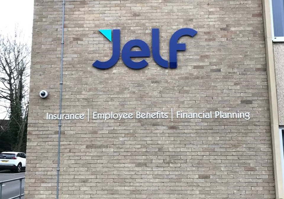 Exterior Office Sign For Jelf In Yate