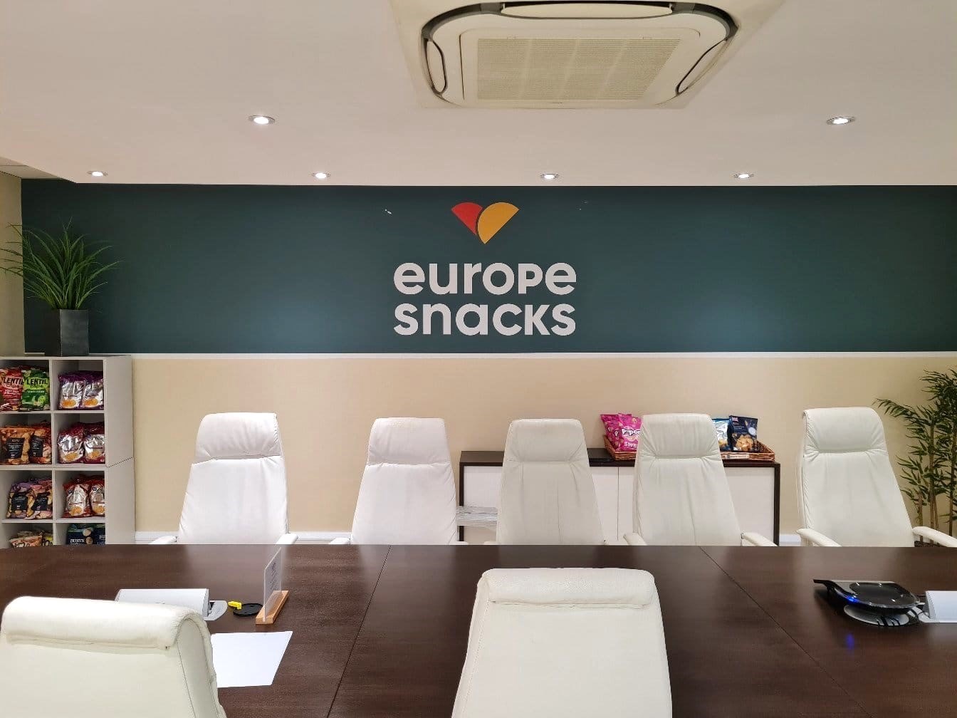 Digitally Printed Meeting Room Wall Graphics Europe Snacks Europe Snacks Signs Express Leicester
