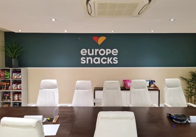 Digitally Printed Meeting Room Wall Graphics Europe Snacks Europe Snacks Signs Express Leicester
