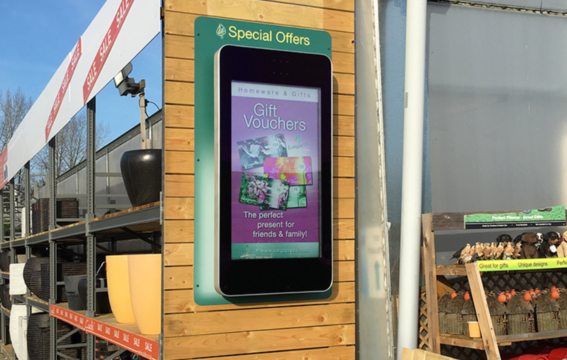 Wall-mounted digital display screens
