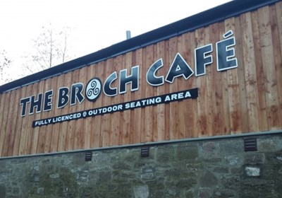 The Broch Cafe Falkirk Exterior Sign