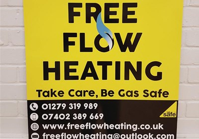 Free Flow Heating Chelmsford Exterior Sign