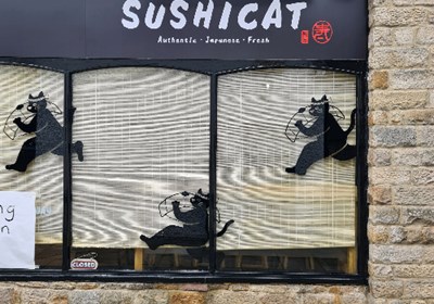 Sushi Cat Fascia Sign And Window Graphics