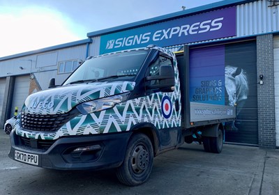Van Full Wrap Spitfire Scaffolding Signs Express Bedford