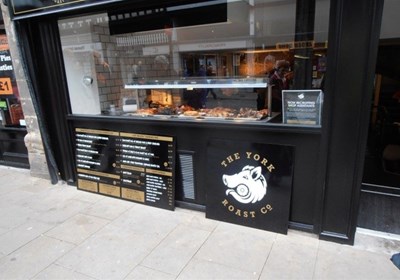 Fascia Sign And Menu Board For The York Roast Chester