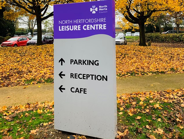 Wayfinding Totem North Herts Council Signs Express Bedford