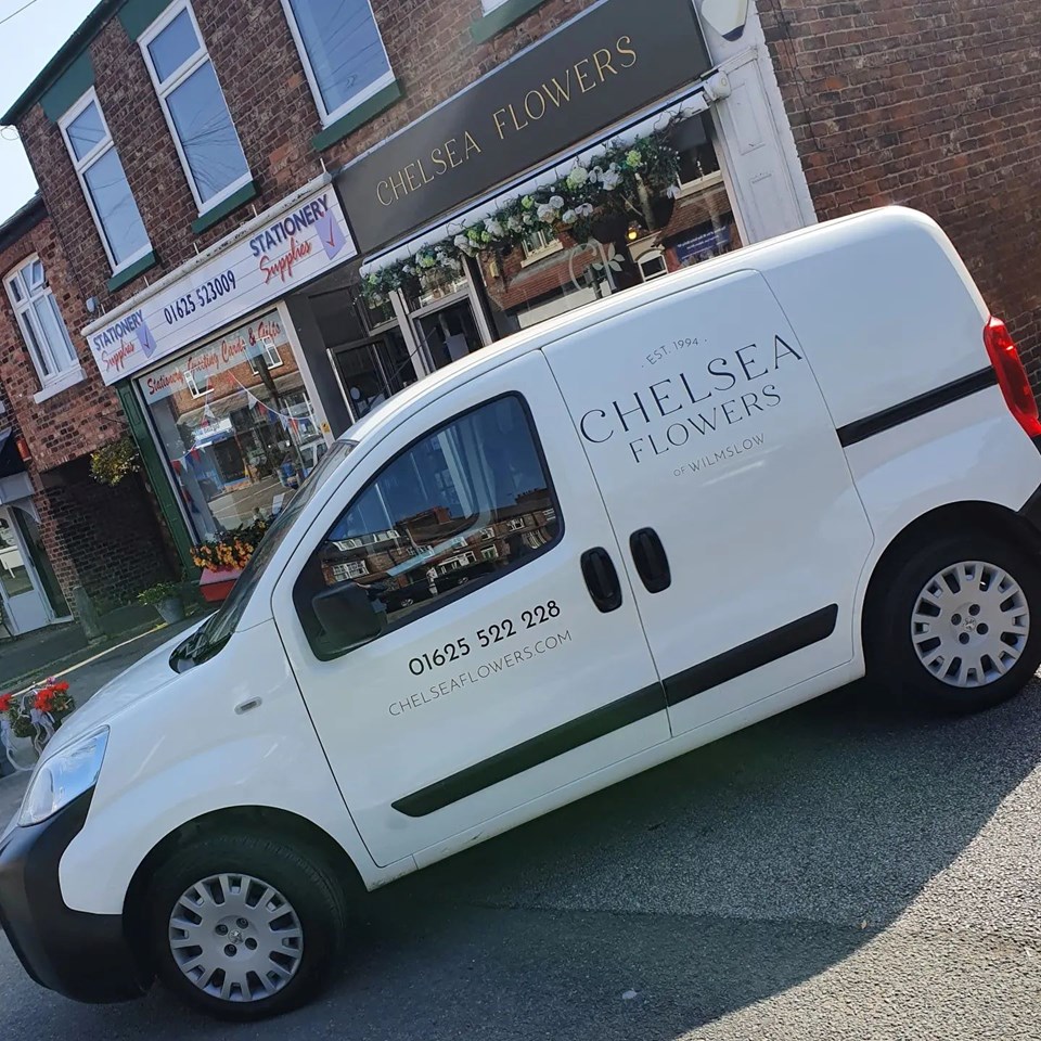Vehicle Graphics For Chelsea Flowers Weilmslow By Signs Express Macclesfield