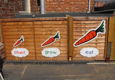 Large Colourful Graphics Fixed To Fencing By Signs Express Grantham