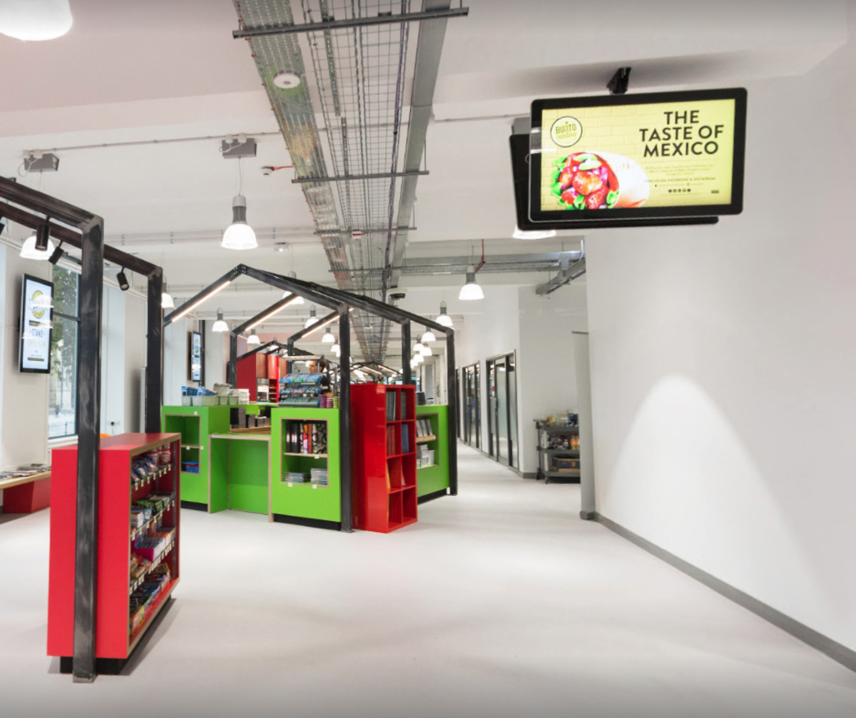 Interior Wall-Mounted Digital Screens