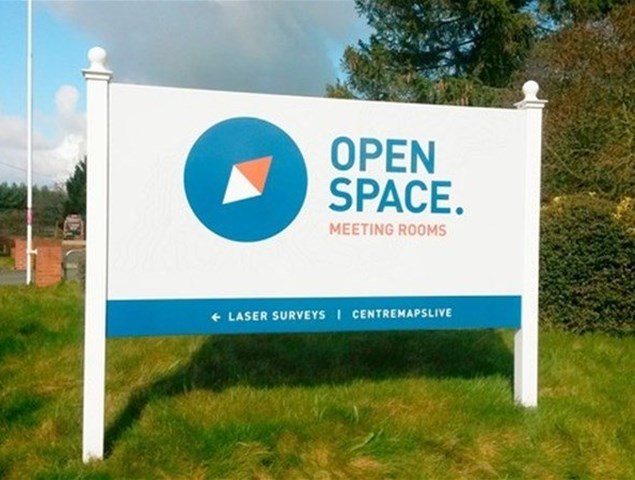 Post And Panel Sign For Open Space Worcester