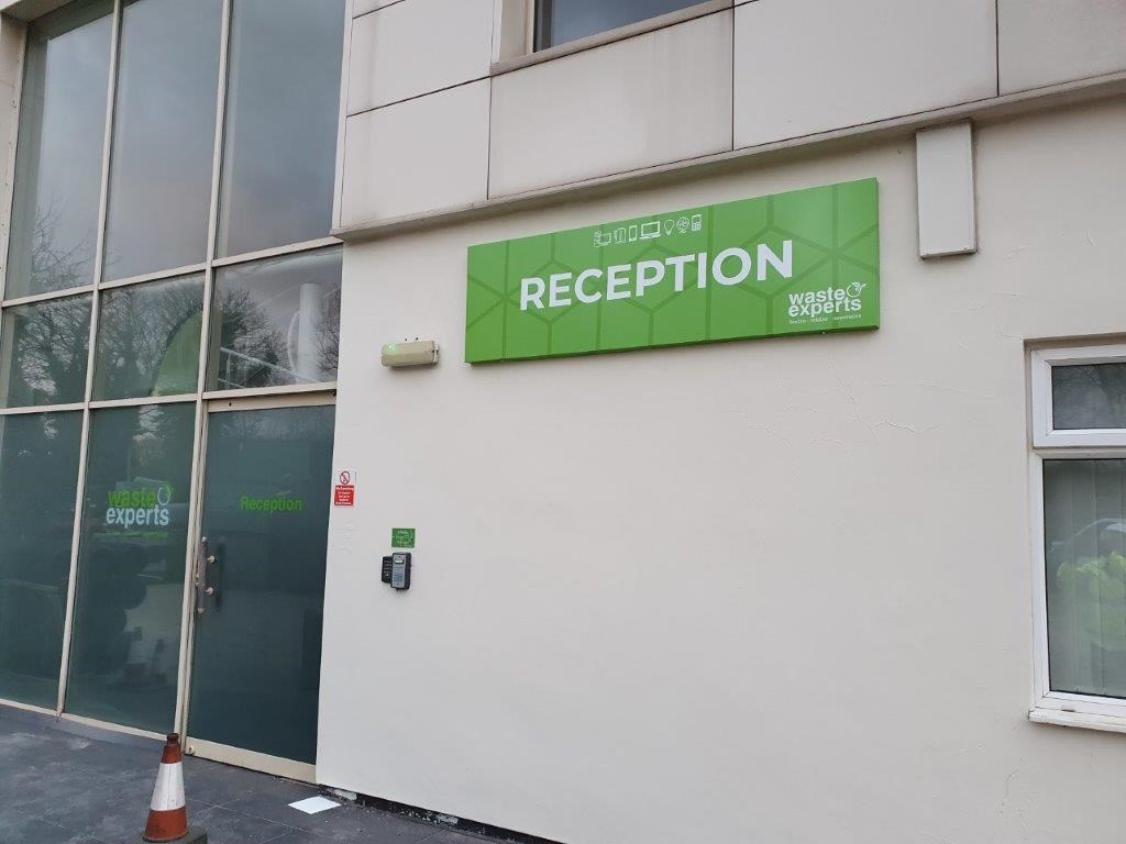 Reception Sign For Waste Experts