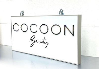 Cocoon Beauty Illuminated Box Light Sign