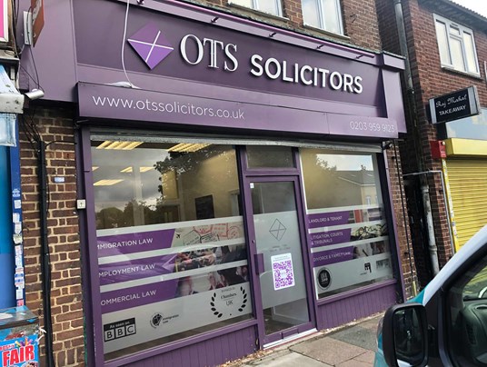 Exterior Signage Shop Fascia OTS Solicitors Twickenham