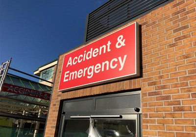 Accident And Emergency Sign Tray Macclesfield