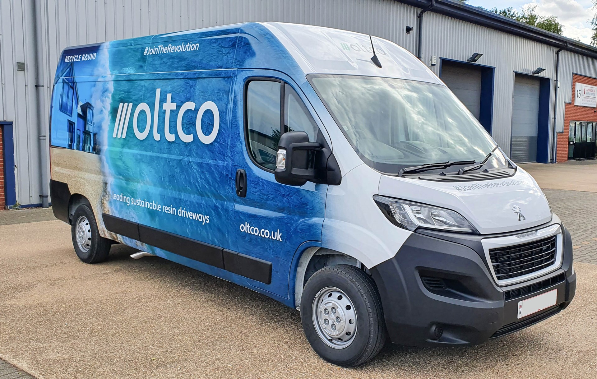 Peugeot Boxer sides wrapped for Oltco Peterborough