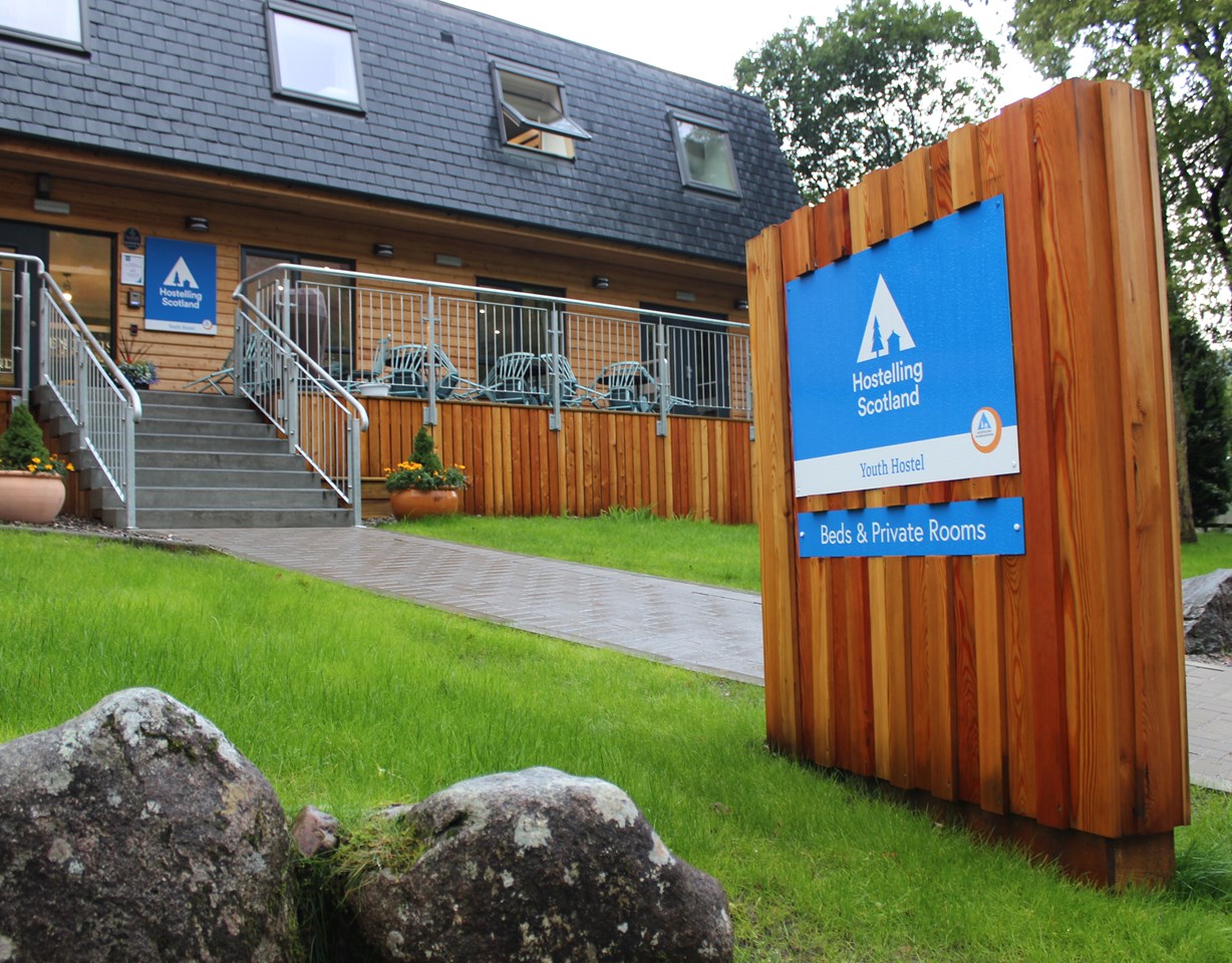 Exterior signage for Hostelling Scotland by Signs Express Falkirk