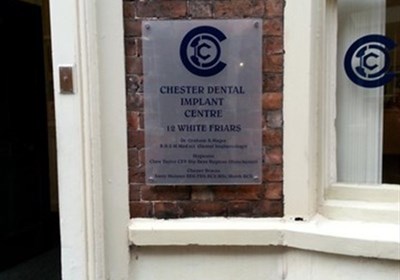 Chester Dental Implant Centre Exterior Acrylic Plaque