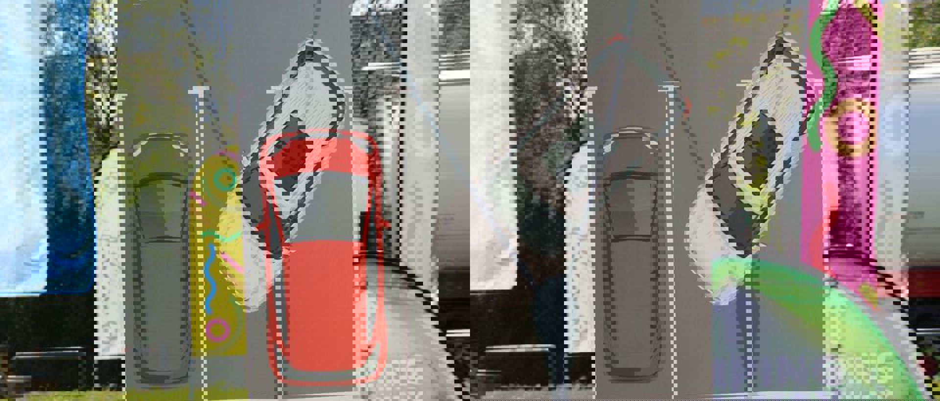 Outdoor pop up banner