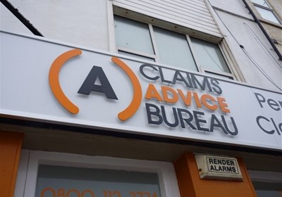 Claims Advice Bureau Stand Off Lettering Teesside