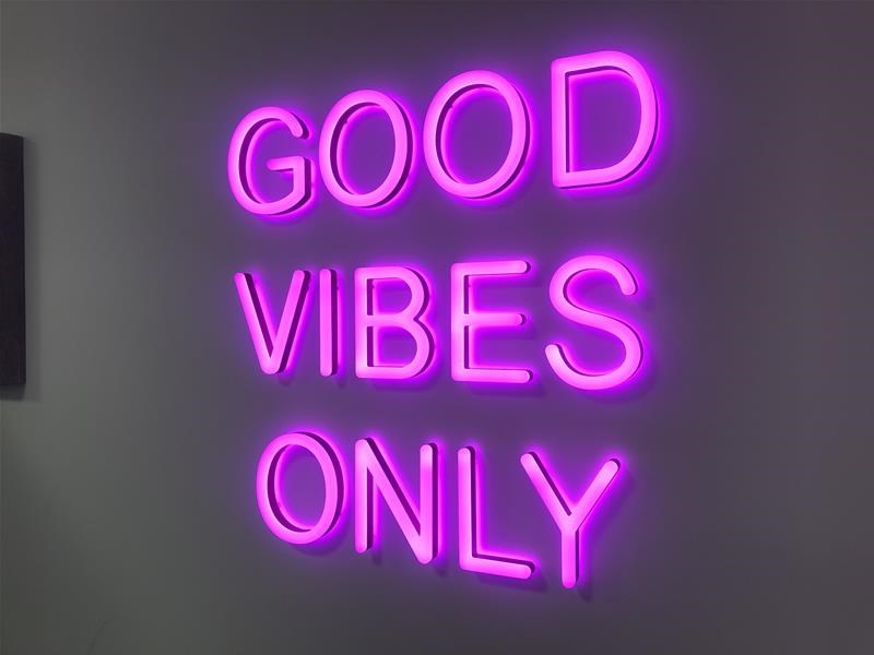 Good Vibes Only Illuminated Indoor Graphics Nottingham