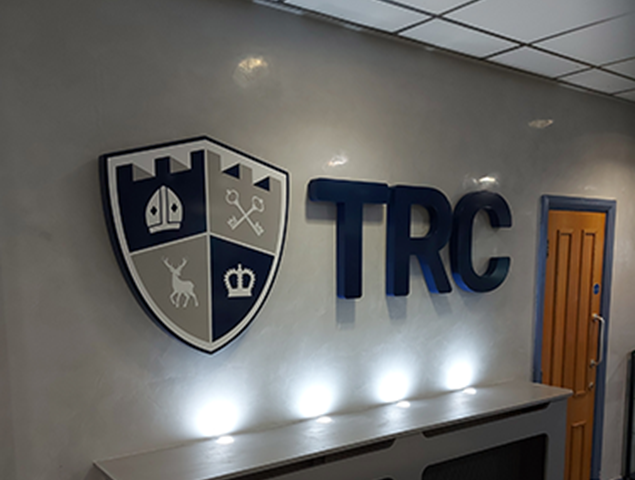 TRC Rotherham College Built Up Letters Education