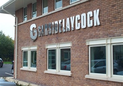 Exterior Office Sign Built Up Stainless Steel Letters Blackburn