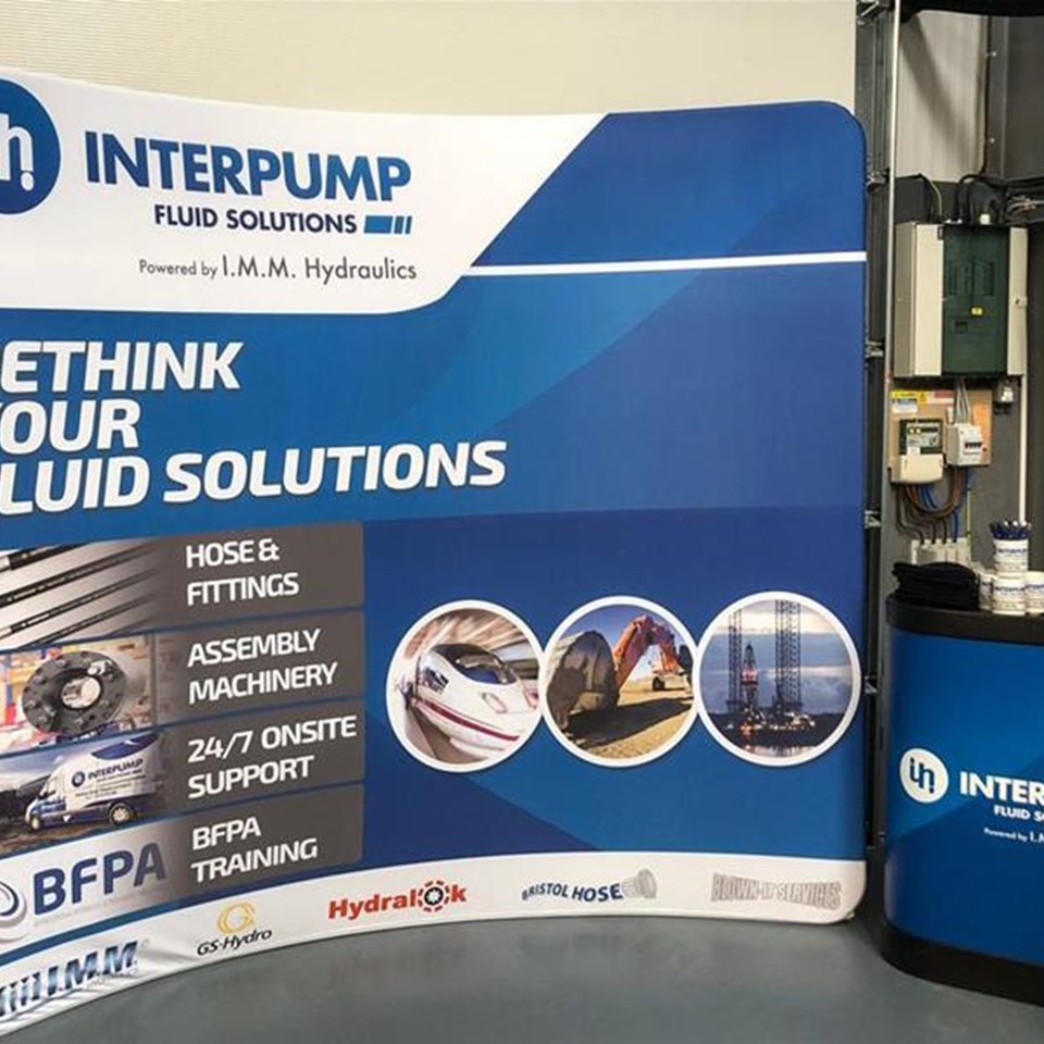 Curved Fabric Exhibition Display Made For Interpump In Bristol Big