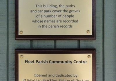 Parish Of Fleet Community Centre Exterior Plaques