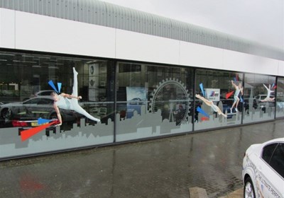 Large Format Promotional Window Graphics For Bmw Huddersfield
