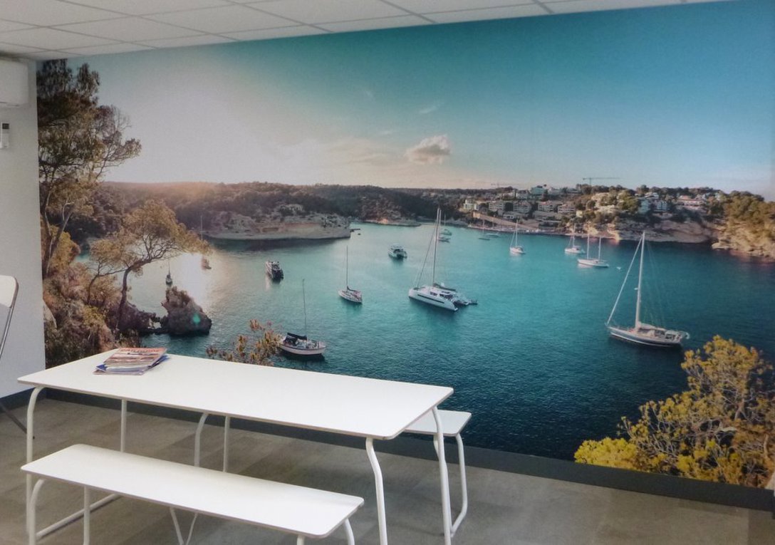 Full Colour Digital Printed Matt Laminated Wall Graphic With Photo Images