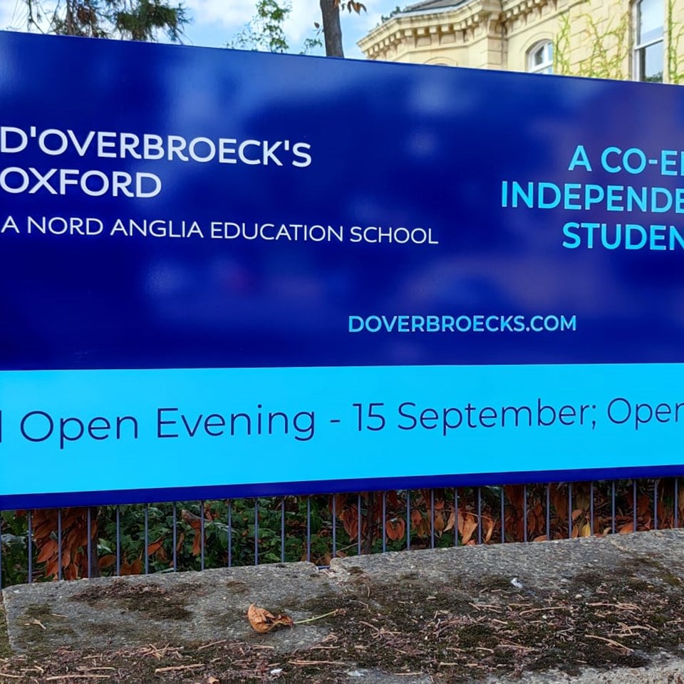 Exterior Panel Directional Sign For Doverbroecks School By Signs Express Oxford