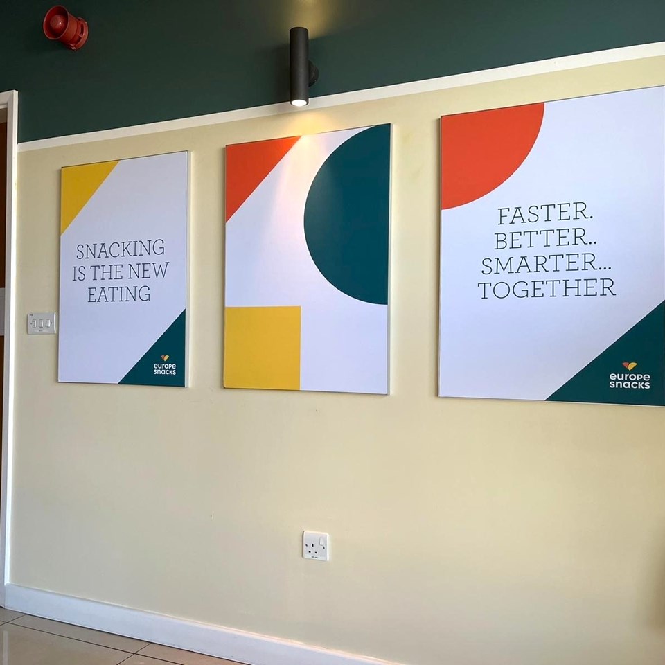 Digitally Printed Tension Fabric Frames Europe Snacks Signs Express Leicester