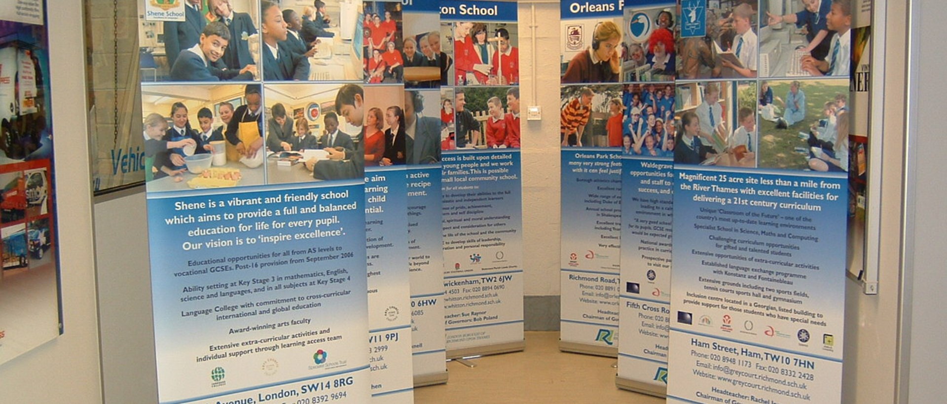 Shene School Education & Schools Exhibition Stands & Displays Pop Up Stands