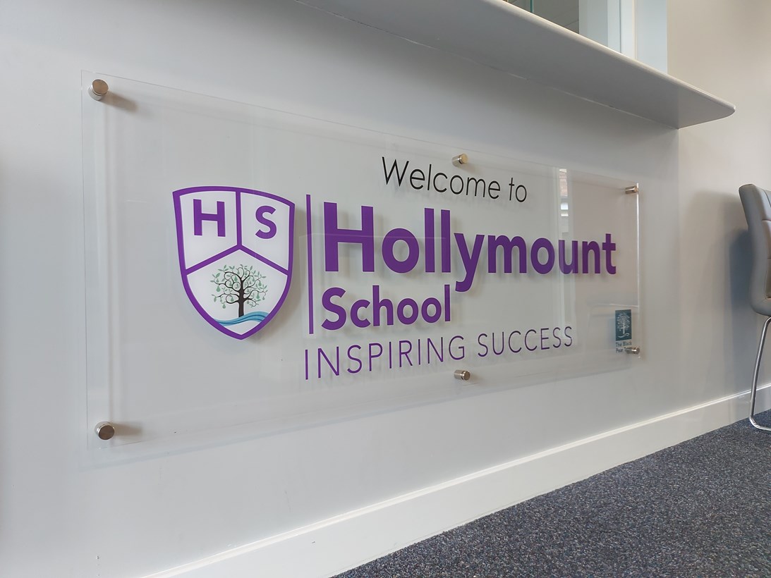 Internal Signs for Hollymount School Reception