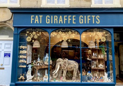 Fat Giraffe Gifts Festive Window Displays (Signs Express Bath)