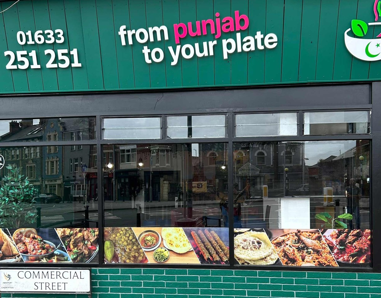 My Punjab - Raised Acrylic Letters & Logo To Existing Wooden Fascia