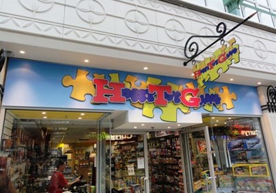 Jigsaw Shaped 3D Fascia And Hanging Signs For Hobb