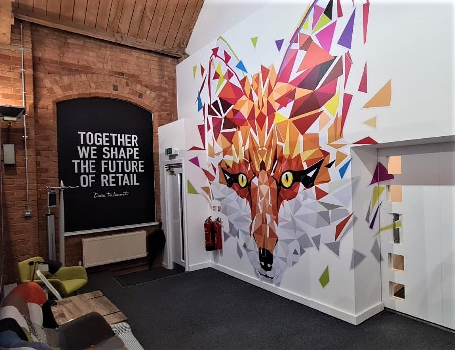 Digitally Printed Wall Graphics & Tag Line Outform Signs Express Leicester