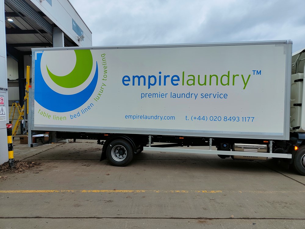 Lorry Graphics For Empire Laundry By Signs Express Enfield