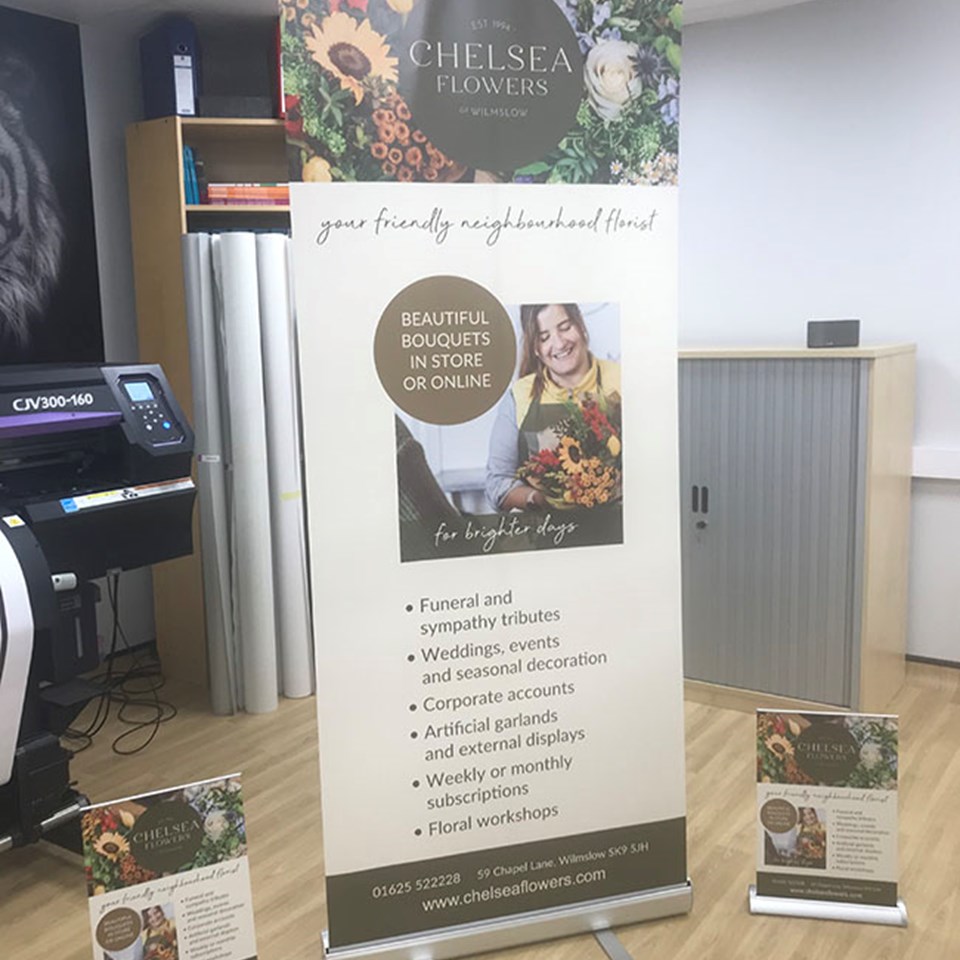 Roller Banners For Chelsea Flower Wilmslow By Signs Express Macclesfield
