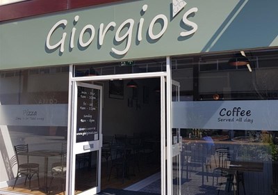 Giorgios Coffee Bar Cafe Fascia Sign Portsmouth